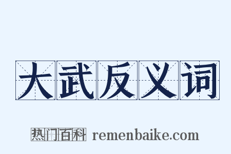 大武反义词是什么意思的图片